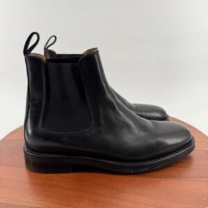 Club Monaco Black Leather Chelsea Boots Made in Italy  Round Toe Men's Size 10